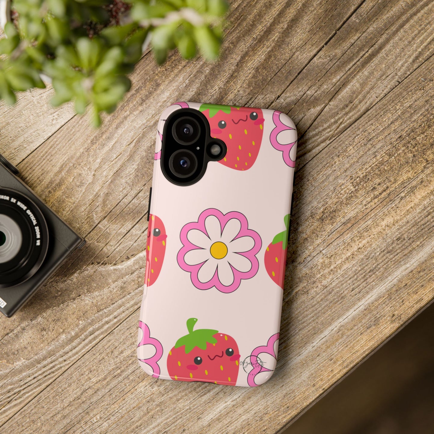 AzariElite Shield Cute Strawberry Floral